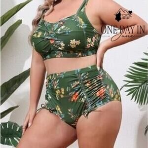 Hanna Nikole Plus Size Tummy Control Bikini Swimsuit Size 14W